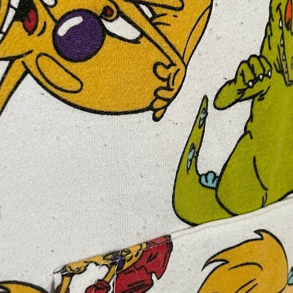 Rugrats Hoodie Vest Reptar, Ren & Stimpy All Over Print Size Medium - Picture 9 of 9